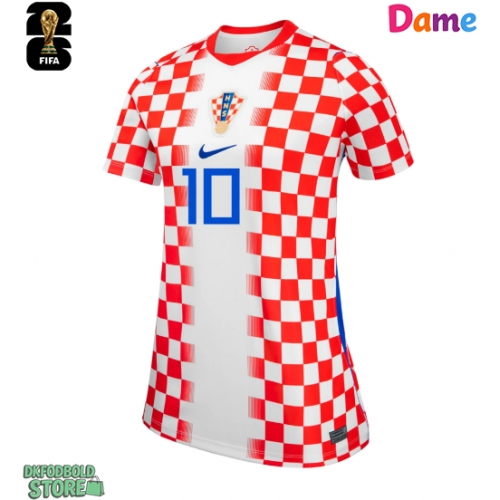 Kroatien Luka Modric #10 Replika Hjemmebanetrøje Dame VM 2026 Kortærmet